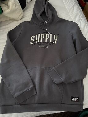 Supply Logo Charcoal Hoodie - Men